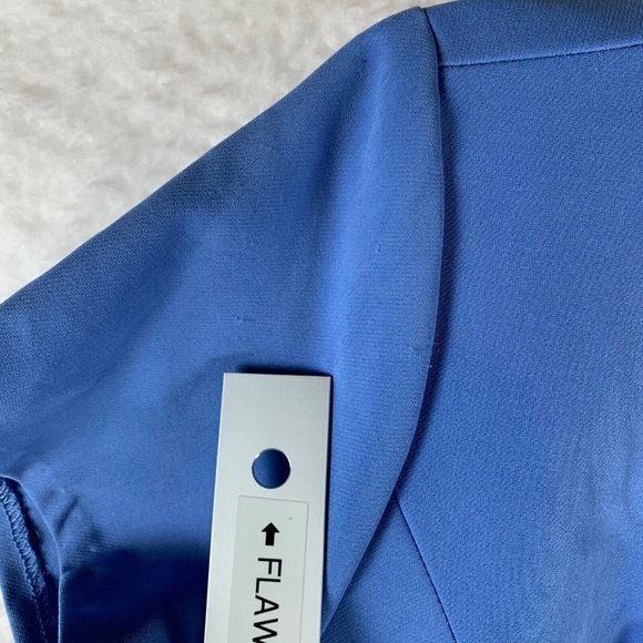 Nanette Lepore Womens Puffed Blue Fitted Dress Size 12 New with Defects 8281 - Picture 8 of 13